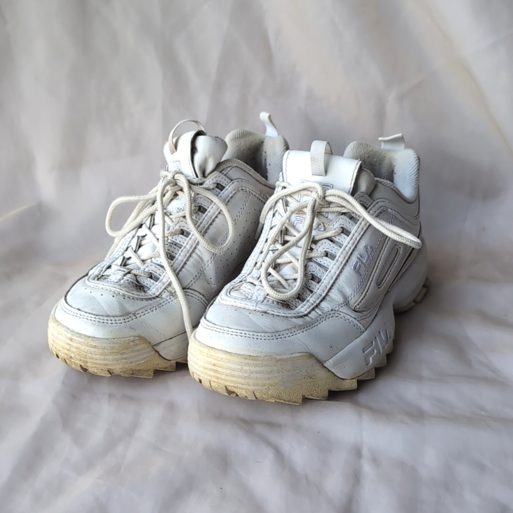 White FILA chunky sneakers size 8.5
